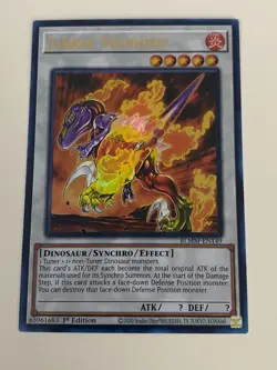 Yugioh - Jurrac Astero Meteor Giganoto Velphito - 1st Edition NM - Free Holo - A - Image 4
