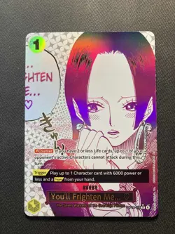 You'll Frighten Me... (Alternate Art) OP14-118 The Azure Sea's Seven Foil NM - Image 1