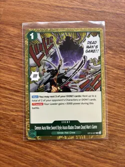 Demon Aura Nine Sword Style Asura - OP12-037 English Foil - ONE PIECE TCG Card - Image 1