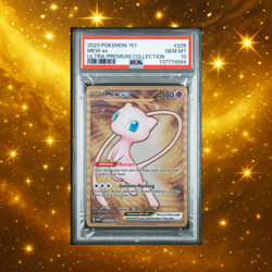 2023 Pokemon Mew ex Full Art 151 UPC Gold Metal Promo Card 205/165 PSA 10 GEM MT - Image 1