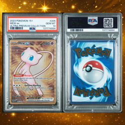 2023 Pokemon Mew ex Full Art 151 UPC Gold Metal Promo Card 205/165 PSA 10 GEM MT - Image 2