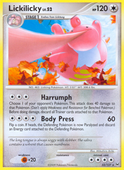 Lickilicky 33/127 Rare | Platinum | Pokemon Card - Image 1