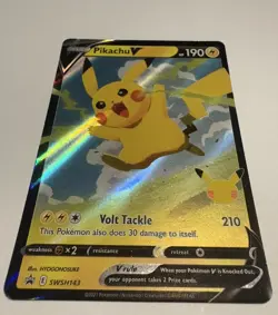 Pokemon TCG Pikachu V Sword & Shield SWSH143 Holo Promo Promo - Image 1