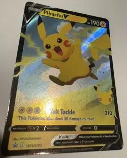 Pokemon TCG Pikachu V Sword & Shield SWSH143 Holo Promo Promo - Image 2