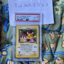 Birthday Pikachu Holo 2000 Pokemon #24 PSA 8 - Image 1