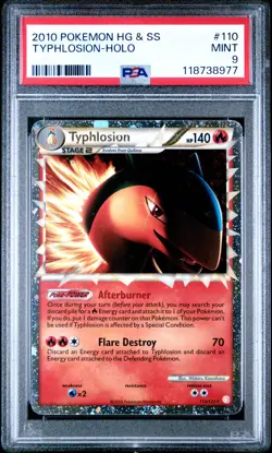 2010 POKEMON HEARTGOLD SOULSILVER TYPHLOSION PRIME #110 PSA 9 MINT #118738977 - Image 1