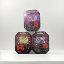 Pokemon TCG: Team Rocket Tin Destined Rivals - Set of 3 - brand new sealed - Image 1