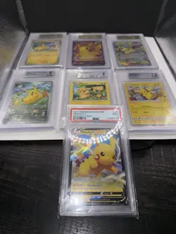 Pokemon 7 Slab Pikachu LOT - Image 1