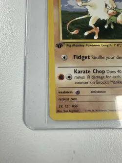 Brock’s Mankey 1st edition Gym Heroes 68/132 WOTC vintage Pokemon - Image 2