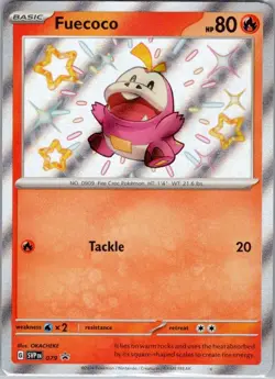 Fuecoco SVP079 Shiny Holo Rare Promo 2024 Pokemon Scarlet & Violet Black Star NM - Image 1