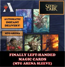 MTGA MTG ARENA CODE CARD FINALLY LEFT HANDED MAGIC CARDS SECRET LAIR SLEEVE - Image 1