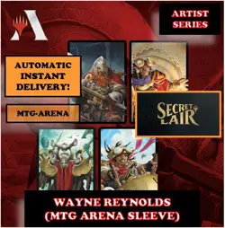 MTGA MTG ARENA CODE CARD ARTIST SERIES WAYNE REYNOLDS SECRET LAIR SLEEVE - Image 1