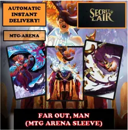 MTGA MTG ARENA CODE CARD FAR OUT MAN THEMED SECRET LAIR SLEEVE - Image 1
