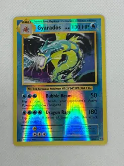 Gyarados Reverse Holo Pokemon card (Holo Rare) 34/108 Evolutions - Image 1