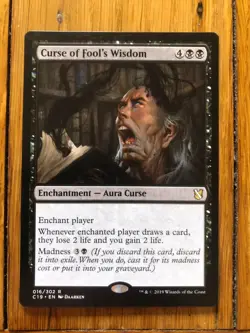 Curse of Fool's Wisdom - MTG - C19 - 016/302 - Image 1