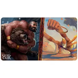 Magic The Gathering: SECRET LAIR: ZANGIEF RED CYCLONE DHALSIM PLIABLE PLAYMAT - Image 1