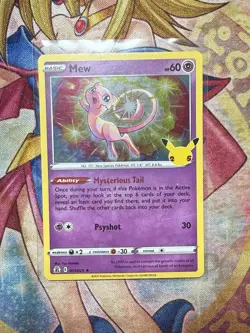 Mew 11/25 SWSH Celebrations Holo Rare Pokemon TCG 011/025 FREE SHIPPING - Image 1
