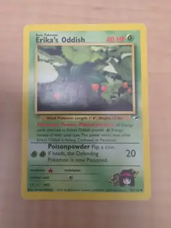 Pokemon TCG Erika's Oddish Gym Heroes 47/132 Unlimited Uncommon Near Mint NM - Image 1