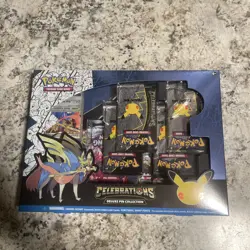 Pokemon TCG Celebrations Zacian LV. X Deluxe Pin Collection Box sealed ERROR - Image 1