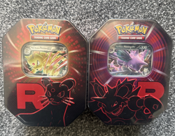 2x Sealed Pokemon TCG Destined Rivals Team Rocket Tins Persian & Nidoking New - Image 1