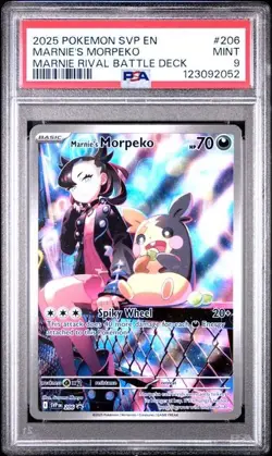 Pokemon - Marnie's Morpeko - SVP 206 - BLACK STAR PROMO BATTLE DECK - IR - PSA 9 - Image 1