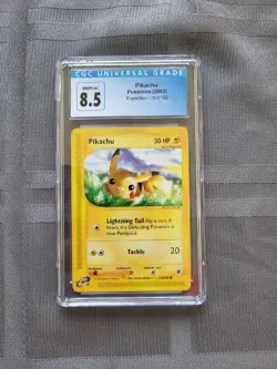 Graded Pokemon Card Pikachu 2002 Pokemon Expedition Set 124 /165 CGC 8.5 - D43 - Image 1
