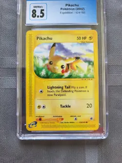 Graded Pokemon Card Pikachu 2002 Pokemon Expedition Set 124 /165 CGC 8.5 - D43 - Image 3