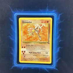 ⭐ Hitmonlee 22/62 ⭐Original Non Holo Rare Fossil Set Pokemon Card WOTC 1999 - Image 2