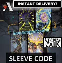 MAGIC MTG ARENA CODE CARD SECRET LAIR SLEEVES SHOWCASE NEON DYNASTY NEON INK - Image 1