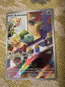 Pokemon TCG Stellar Crown Bulbasaur Holo Rare Card 143/142 Sv07 IR English - Image 1