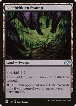 [MTG] Leechridden Swamp (137) (J22) NM - Image 1