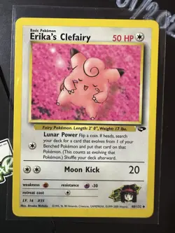 Erika's Clefairy 40/132, Gym Challenge, Pokemon TCG, WOTC, 2000, Uncommon, NM - Image 1