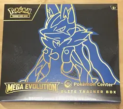 POKEMON CENTER.. TCG Mega Evolution ETB.. Lucario Edition NEW! Read DESCRIPTION - Image 1