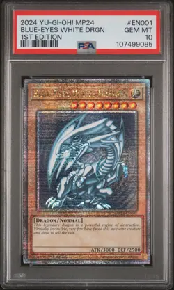 2024 YU-GI-OH! MP24-25TH ANV TIN: DUELING MIRRORS BLUE-EYES WHITE DRAGON PSA 10 - Image 1