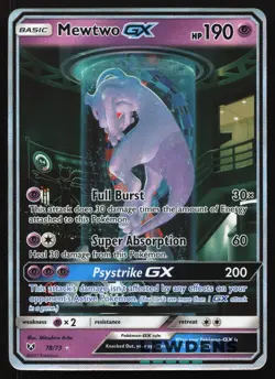 Mewtwo GX - 78/73 - Secret Shining Rare - Shining Legends - Pokemon Card - Image 1