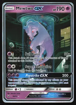 Mewtwo GX - 78/73 - Secret Shining Rare - Shining Legends - Pokemon Card - Image 3