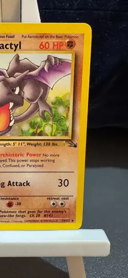 Pokemon Cards: Fossil Rare: Aerodactyl 16/62 TCG 1999 WOTC Vintage - Image 3