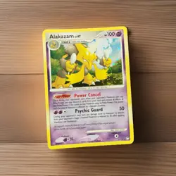 Alakazam Holo Rare 2/123 Mysterious Treasures 2007 Pokemon TCG Card (Swirly 🍥) - Image 1