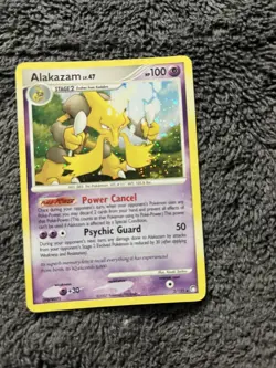 Alakazam Holo Rare 2/123 Mysterious Treasures 2007 Pokemon TCG Card (Swirly 🍥) - Image 2