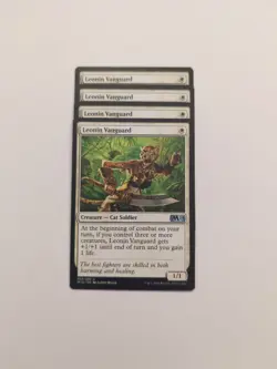 (4) Leonin Vanguard *PLAYSET* Core Set 2019 Regular NM MTG - Image 1