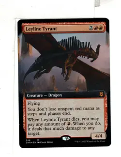 MTG SkeenAB Leyline Tyrant BORDERLESS FOIL from Zendikar Rising. NM. - Image 1