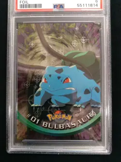 Graded PSA 6 BULBASAUR #1 FOIL 1999 Topps Pokemon T.V. EX - MT - Image 2