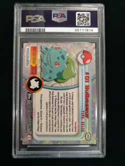 Graded PSA 6 BULBASAUR #1 FOIL 1999 Topps Pokemon T.V. EX - MT - Image 3