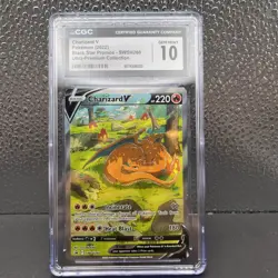 Pokemon Charizard V CGC 10 GEM MINT SWSH260 Ultra Premium Black Star Promo - Image 1