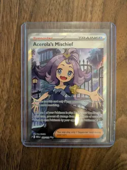 Pokemon TCG Acerolas Mischief 165/132 Full Art Trainer - Mega Evolutions - NM - Image 1