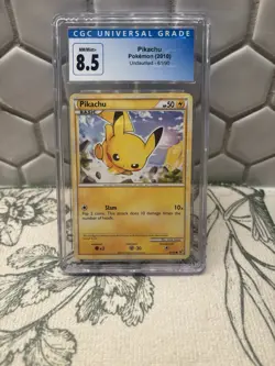 CGC 8.5 MINT Pokemon TCG Pikachu HS-Undaunted 61/90 Regular 2010 - Image 1