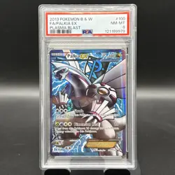 2013 POKEMON B&W PLASMA BLAST #100 FULL ART/PALKIA EX PSA 8 - Image 1
