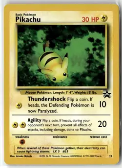 Pikachu ⭐ 27 Promo Wizards Black Star Promos 1999 Pokemon LP - Image 1