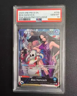 PSA 10 2025 One Piece EN CCG Boa Hancock OP07-038 L PSA Magazine Exclusive - Image 1