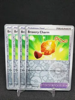 4x Bravery Charm 173/193 Reverse Holo Paldea Evolved Playset NM Pokemon Card - Image 1